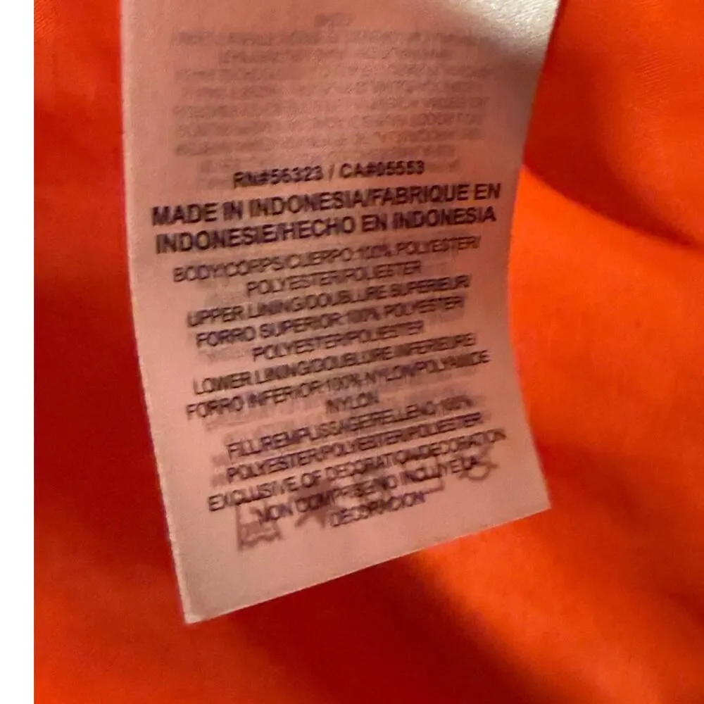 Nike Clemson Tigers Fleece Lined Puffer Vest XL Gray Orange Full Zip NCAA